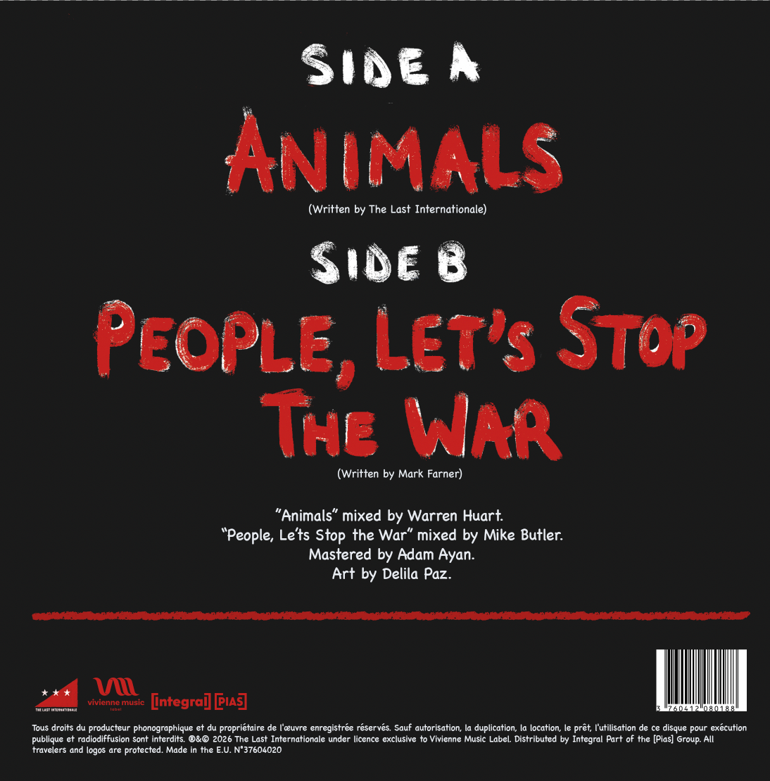 Vinyle 45 tours ANIMALS